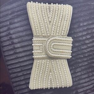 Elegant Pearl Beaded Clutch